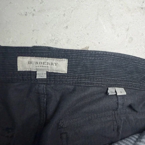 Burberry Black Corduroy Pants in size 30R preowned